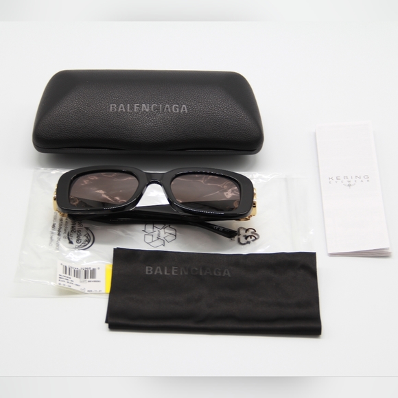 NEW BALENCIAGA SUNGLASSES BB0310SK 001 BLACK EYEWEAR - Picture 13 of 13